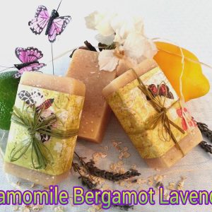 Chamomile Bergamot Lavender w/ oatmeal Goat Milk Soap-0