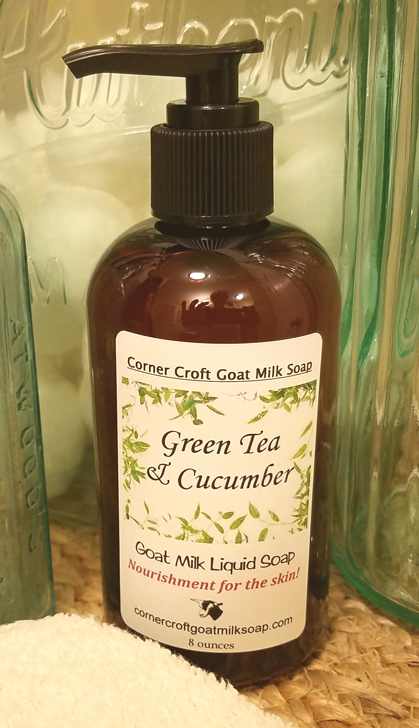Goat Milk Soap Liquid Soap - Green Tea & Cucumber-0